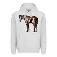 Dove Grey Mustang Horse Premium Hoodie - LillyAllenDesigns
