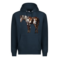 Navy Mustang Horse Premium Hoodie - LillyAllenDesigns