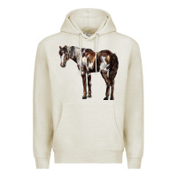 Oatmeal Heather Mustang Horse Premium Hoodie - LillyAllenDesigns