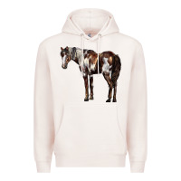 Pale Pink Mustang Horse Premium Hoodie - LillyAllenDesigns