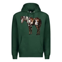 Sports Green Mustang Horse Premium Hoodie - LillyAllenDesigns