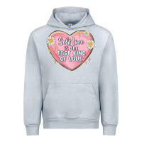 Heather Grey self love is the best kind of love malias Urban Hoodie - MaliasSmallBusiness