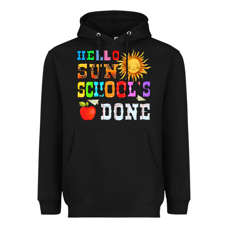Hello Sun Schools Done Heavyweight Hoodie by HRA Design Shop | Teevron