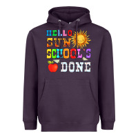 Plum hello sun schools done Heavyweight Hoodie - HRA Design Shop