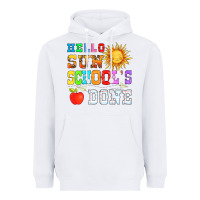 White hello sun schools done Heavyweight Hoodie - HRA Design Shop