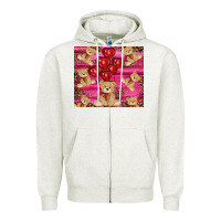 Oatmeal Heather valentine's day tedybear tumbler Zipper Hoodie - RanaPortraitStore