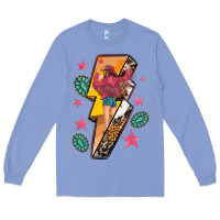 Colony Blue cowgirl with lightning bolt Long Sleeve Tee - texasbilliewilder
