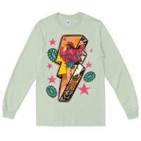 Matcha cowgirl with lightning bolt Long Sleeve Tee - texasbilliewilder