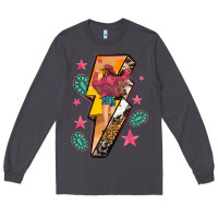 Smoke cowgirl with lightning bolt Long Sleeve Tee - texasbilliewilder