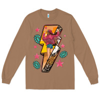 Toasted Coconut cowgirl with lightning bolt Long Sleeve Tee - texasbilliewilder