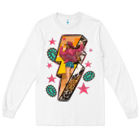 White cowgirl with lightning bolt Long Sleeve Tee - texasbilliewilder