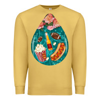 Antique Gold american football and western roses teardrop Premium Sweatshirt - BundleAndBundleShop