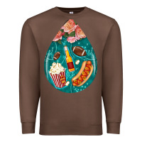 Chestnut american football and western roses teardrop Premium Sweatshirt - BundleAndBundleShop