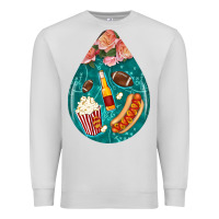 Dove Grey american football and western roses teardrop Premium Sweatshirt - BundleAndBundleShop