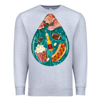 Heather Grey american football and western roses teardrop Premium Sweatshirt - BundleAndBundleShop