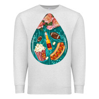 Oatmeal Heather american football and western roses teardrop Premium Sweatshirt - BundleAndBundleShop