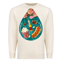 Sandshell american football and western roses teardrop Premium Sweatshirt - BundleAndBundleShop