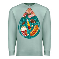 Seafoam american football and western roses teardrop Premium Sweatshirt - BundleAndBundleShop
