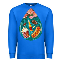 True Royal american football and western roses teardrop Premium Sweatshirt - BundleAndBundleShop