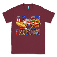 Burgundy tastes like freedom with leopard Classic Tee - texasbilliewilder