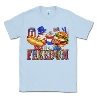 Dusty Blue tastes like freedom with leopard Classic Tee - texasbilliewilder