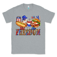 Heather Grey tastes like freedom with leopard Classic Tee - texasbilliewilder