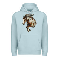 Blue Mist Mustang Horse Premium Hoodie - LillyAllenDesigns