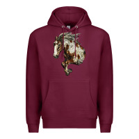 Burgundy Mustang Horse Premium Hoodie - LillyAllenDesigns