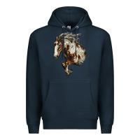 Navy Mustang Horse Premium Hoodie - LillyAllenDesigns
