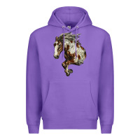Purple Mustang Horse Premium Hoodie - LillyAllenDesigns