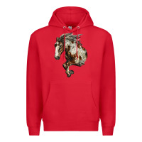 Red Mustang Horse Premium Hoodie - LillyAllenDesigns