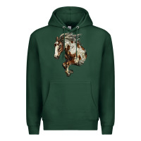 Sports Green Mustang Horse Premium Hoodie - LillyAllenDesigns
