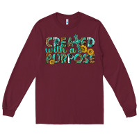 Burgundy created with a purpose Long Sleeve Tee - texasbilliewilder