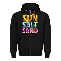 Black sun salt sand Zipper Hoodie - texasbilliewilder