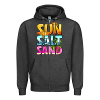 Charcoal Heather sun salt sand Zipper Hoodie - texasbilliewilder