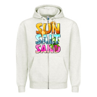 Oatmeal Heather sun salt sand Zipper Hoodie - texasbilliewilder
