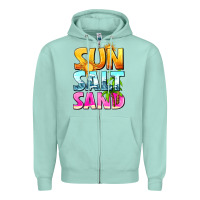 Seafoam sun salt sand Zipper Hoodie - texasbilliewilder