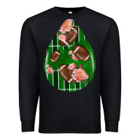 Black american football and western roses teardrop Premium Sweatshirt - BundleAndBundleShop