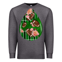 Charcoal Heather american football and western roses teardrop Premium Sweatshirt - BundleAndBundleShop