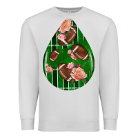 Dove Grey american football and western roses teardrop Premium Sweatshirt - BundleAndBundleShop