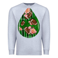 Heather Grey american football and western roses teardrop Premium Sweatshirt - BundleAndBundleShop