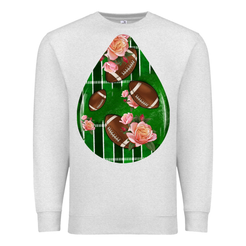 American Football And Western Roses Teardrop Premium Sweatshirt by BundleAndBundleShop | Teevron