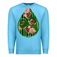 Ocean Blue american football and western roses teardrop Premium Sweatshirt - BundleAndBundleShop