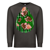 Smoke american football and western roses teardrop Premium Sweatshirt - BundleAndBundleShop