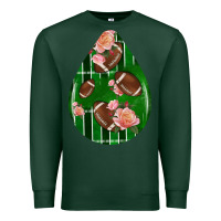 Sports Green american football and western roses teardrop Premium Sweatshirt - BundleAndBundleShop