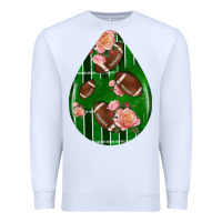 White american football and western roses teardrop Premium Sweatshirt - BundleAndBundleShop
