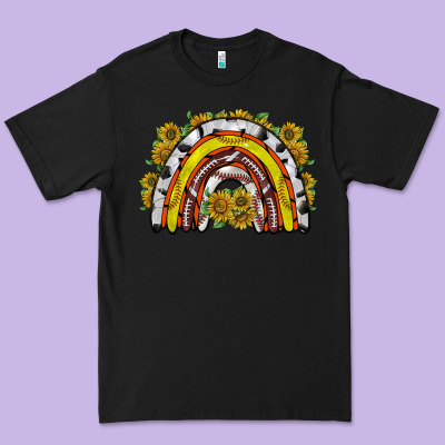 Sunflower Sports Rainbow Premium Tee Designed By Racoondesign