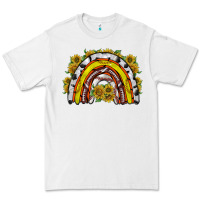 White sunflower sports rainbow Premium Tee - RacoonDesign