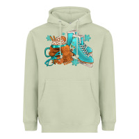 Matcha Winter Ice Skating Boots And Coffee Heavyweight Hoodie - FaDigitalArtStudio