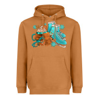 Winter Ice Skating Boots And Coffee Heavyweight Hoodie | Teevron